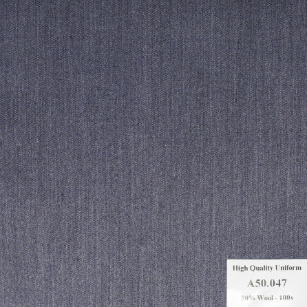 A50.047 Kevinlli V1 - Vải Suit 50% Wool - Xám Trơn
